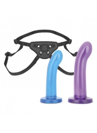 Страпон унисекс Beginners Strap-On с 2 насадками - 15 и 13 см. - Lux Fetish - купить с доставкой в Калининграде