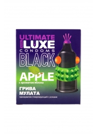 Черный стимулирующий презерватив  Грива мулата  с ароматом яблока - 1 шт. - Luxe - купить с доставкой в Калининграде