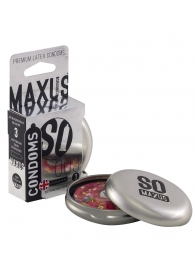 Экстремально тонкие презервативы в железном кейсе MAXUS Extreme Thin - 3 шт. - Maxus - купить с доставкой в Калининграде