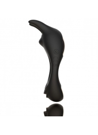 Черное эрекционное кольцо с двумя моторами Zeus Dual Vibe Cock Ring - FeelzToys - в Калининграде купить с доставкой