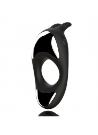 Черное эрекционное кольцо с двумя моторами Zeus Dual Vibe Cock Ring - FeelzToys - в Калининграде купить с доставкой