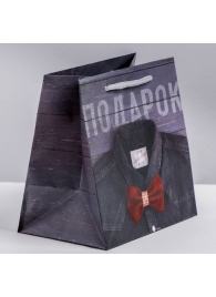 Ламинированный квадратный пакет «Мужской стиль» - 14 х 14 х 9 см. - Сима-Ленд - купить с доставкой в Калининграде