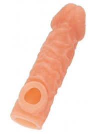 Телесная закрытая насадка с шершавой головкой Cock Sleeve Size M - 15,6 см. - KOKOS - в Калининграде купить с доставкой