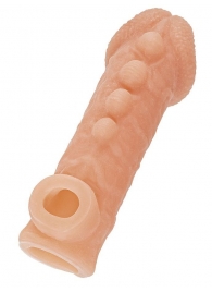Телесная закрытая насадка с шишечками Cock Sleeve Size L - 17,6 см. - KOKOS - в Калининграде купить с доставкой