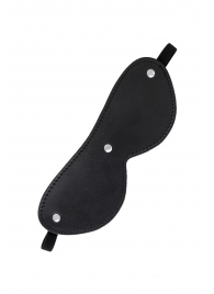 Черная кожаная маска Anonymo с мягким подкладом - ToyFa - купить с доставкой в Калининграде