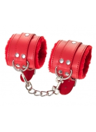 Красные наручники Anonymo из искусственной кожи - ToyFa - купить с доставкой в Калининграде