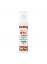 Разогревающее массажное масло Gourmet White Peach Organic с органическими ингредиентами - 50 мл. - Exsens - купить с доставкой в Калининграде