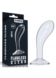 Прозрачный стимулятор простаты Flawless Clear Prostate Plug - 15 см. - Lovetoy - в Калининграде купить с доставкой