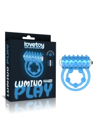 Голубое, светящееся в темноте виброкольцо Lumino Play Vibrating Penis Ring - Lovetoy - в Калининграде купить с доставкой