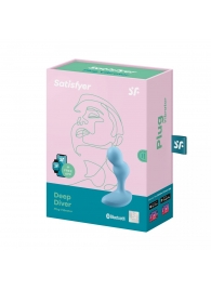Голубой анальный вибростимулятор Deep Driver - 11,2 см. - Satisfyer - в Калининграде купить с доставкой