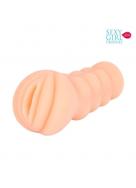 Телесный мастурбатор-вагина с комплектом эрекционных колец - Bior toys - в Калининграде купить с доставкой