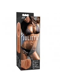 Мастурбатор-вагина цвета карамели Julieta с вибрацией - Blush Novelties - в Калининграде купить с доставкой