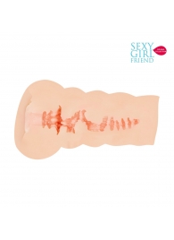 Мастурбатор-вагина телесного цвета с бороздками на внешней части - Bior toys - в Калининграде купить с доставкой