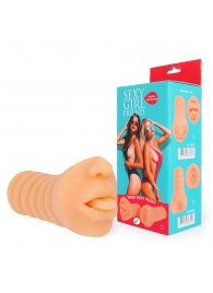 Телесный мастурбатор-ротик с высунутым язычком - Bior toys - в Калининграде купить с доставкой