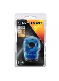 Голубое эрекционное виброкольцо Reusable 5 Function Cock Ring - Blush Novelties - в Калининграде купить с доставкой