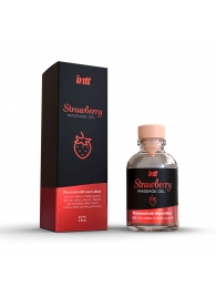 Массажный гель с ароматом клубники Strawberry - 30 мл. - INTT - купить с доставкой в Калининграде