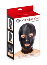 Маска-шлем с прорезями для глаз и рта - Fetish Tentation - купить с доставкой в Калининграде