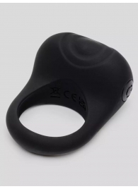 Черное эрекционное виброкольцо Sensation Rechargeable Vibrating Love Ring - Fifty Shades of Grey - в Калининграде купить с доставкой