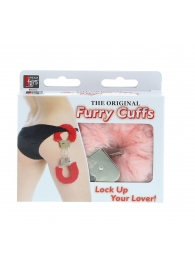 Металлические наручники с розовой меховой опушкой METAL HANDCUFF WITH PLUSH PINK - Dream Toys - купить с доставкой в Калининграде