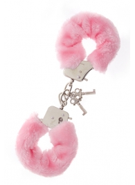 Металлические наручники с розовой меховой опушкой METAL HANDCUFF WITH PLUSH PINK - Dream Toys - купить с доставкой в Калининграде