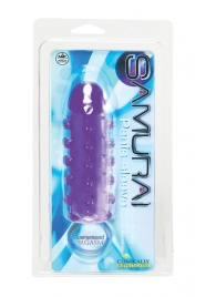 Закрытая фиолетовая насадка с пупырышками SAMURAI PENIS SLEEVE PURPLE - 14,5 см. - NMC - в Калининграде купить с доставкой