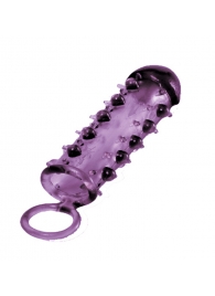Закрытая фиолетовая насадка с пупырышками SAMURAI PENIS SLEEVE PURPLE - 14,5 см. - NMC - в Калининграде купить с доставкой