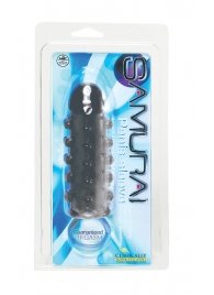 Дымчатая стимулирующая насадка с закрытой головкой SAMURAI PENIS SLEEVE BLACK - 14,5 см. - NMC - в Калининграде купить с доставкой