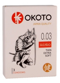Тонкие презервативы OKOTO Thin Extra Soft - 3 шт. - Sitabella - купить с доставкой в Калининграде