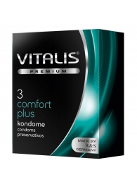 Контурные презервативы VITALIS PREMIUM comfort plus - 3 шт. - Vitalis - купить с доставкой в Калининграде