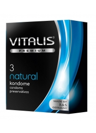 Классические презервативы VITALIS PREMIUM natural - 3 шт. - Vitalis - купить с доставкой в Калининграде