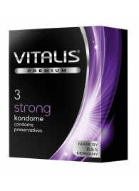Презервативы с утолщенной стенкой VITALIS PREMIUM strong - 3 шт. - Vitalis - купить с доставкой в Калининграде