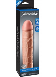 Телесная насадка Fantasy X-tensions Perfect 2  Extension - 20,3 см. - Pipedream - в Калининграде купить с доставкой