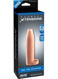 Насадка-расширитель с кольцом для подхвата мошонки Real Feel Enhancer - 14 см. - Pipedream - в Калининграде купить с доставкой