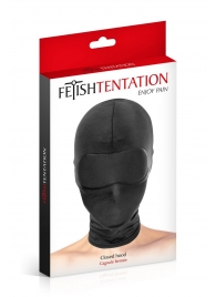 Сплошная маска-шлем с имитацией повязки для глаз - Fetish Tentation - купить с доставкой в Калининграде