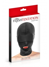 Сплошная маска на голову с прорезью для рта - Fetish Tentation - купить с доставкой в Калининграде