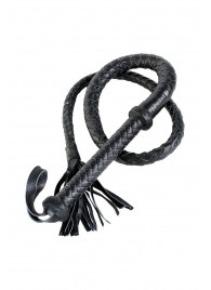 Длинный кожаный кнут с хлопушками на конце - ToyFa - купить с доставкой в Калининграде