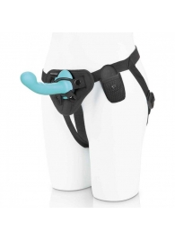 Голубая изогнутая насадка 6in Remote Control Ripple P-Spot G-Spot на черных трусиках - 16 см. - Pegasus - купить с доставкой в Калининграде