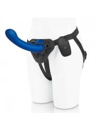 Синяя насадка Remote Control P-Spot G-Spot с черными трусиками - 20 см. - Pegasus - купить с доставкой в Калининграде