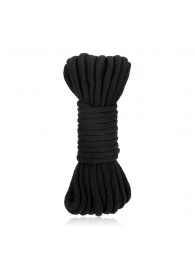 Черная хлопковая веревка для связывания Bondage Rope - 10 м. - Lux Fetish - купить с доставкой в Калининграде