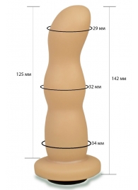 Телесная рельефная насадка Harness - 14,2 см. - LOVETOY (А-Полимер) - купить с доставкой в Калининграде
