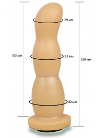 Телесная рельефная насадка Harness - 15,9 см. - LOVETOY (А-Полимер) - купить с доставкой в Калининграде