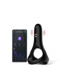 Черное виброкольцо Magic Motion Rise с подхватом мошонки - Magic Motion - в Калининграде купить с доставкой