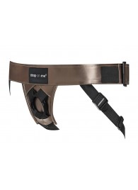 Бронзовый пояс для насадок Curious Harness - Strap-on-me - купить с доставкой в Калининграде