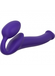 Фиолетовый безремневой страпон Silicone Bendable Strap-On - size S - Strap-on-me - купить с доставкой в Калининграде
