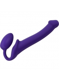 Фиолетовый безремневой страпон Silicone Bendable Strap-On - size M - Strap-on-me - купить с доставкой в Калининграде