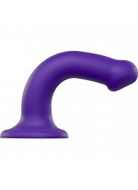Фиолетовый фаллоимитатор-насадка Strap-On-Me Dildo Dual Density size M - 18 см. - Strap-on-me - купить с доставкой в Калининграде
