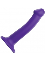 Фиолетовый фаллоимитатор-насадка Strap-On-Me Dildo Dual Density size M - 18 см. - Strap-on-me - купить с доставкой в Калининграде