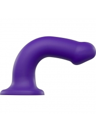 Фиолетовый фаллоимитатор-насадка Strap-On-Me Dildo Dual Density size L - 19 см. - Strap-on-me - купить с доставкой в Калининграде
