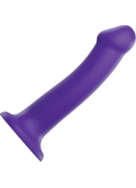 Фиолетовый фаллоимитатор-насадка Strap-On-Me Dildo Dual Density size L - 19 см. - Strap-on-me - купить с доставкой в Калининграде