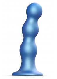 Голубая насадка Strap-On-Me Dildo Plug Balls size S - Strap-on-me - купить с доставкой в Калининграде